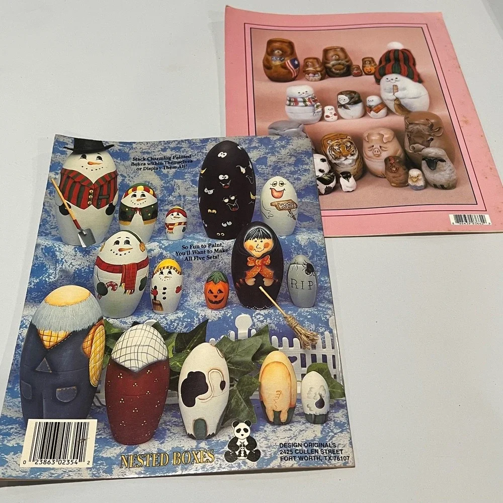 Craft Painting Books Lot of 2 Nesting Doll & Box Patterns‎